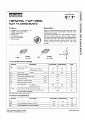DataSheet FQPF12N60C pdf